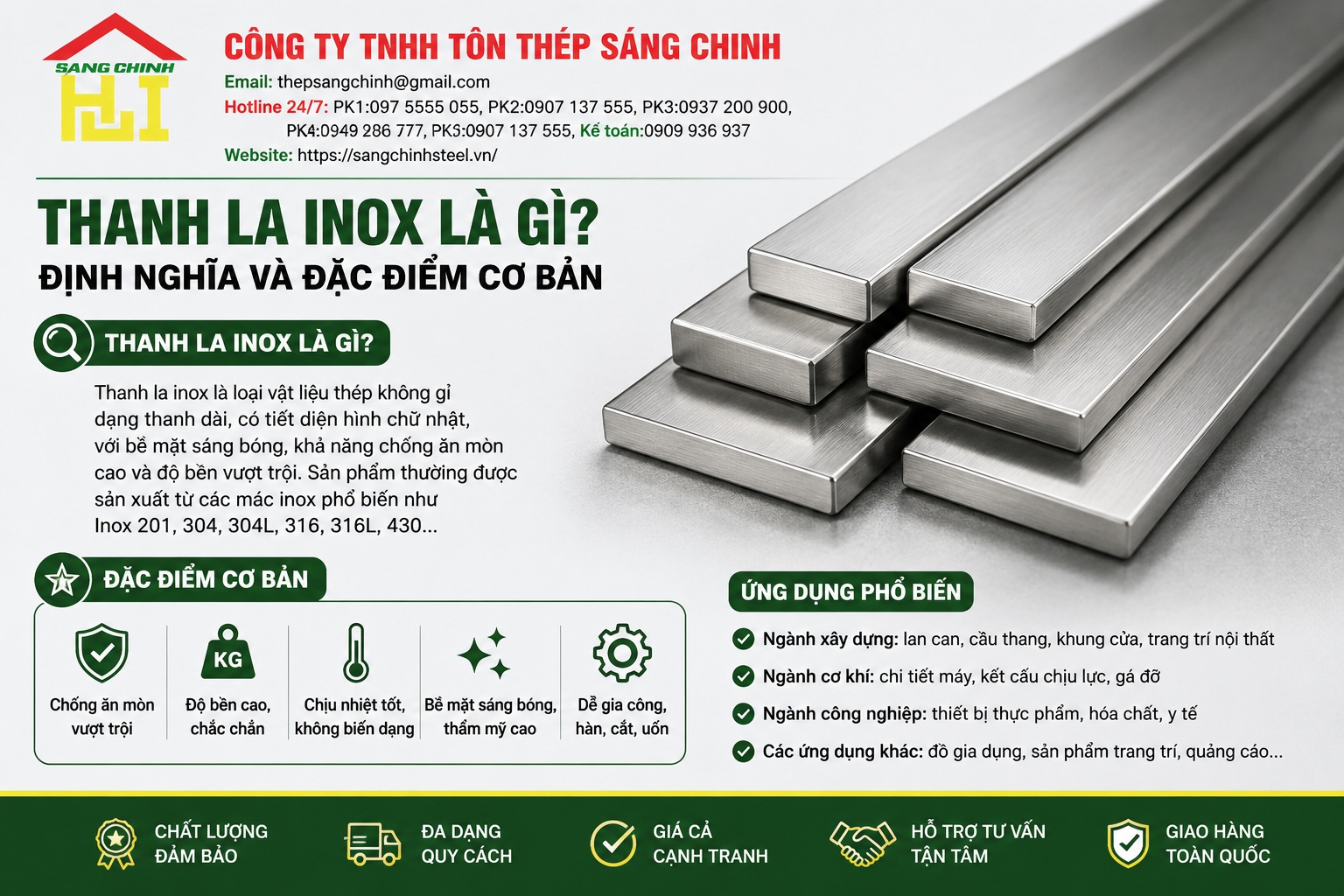 Thanh la inox