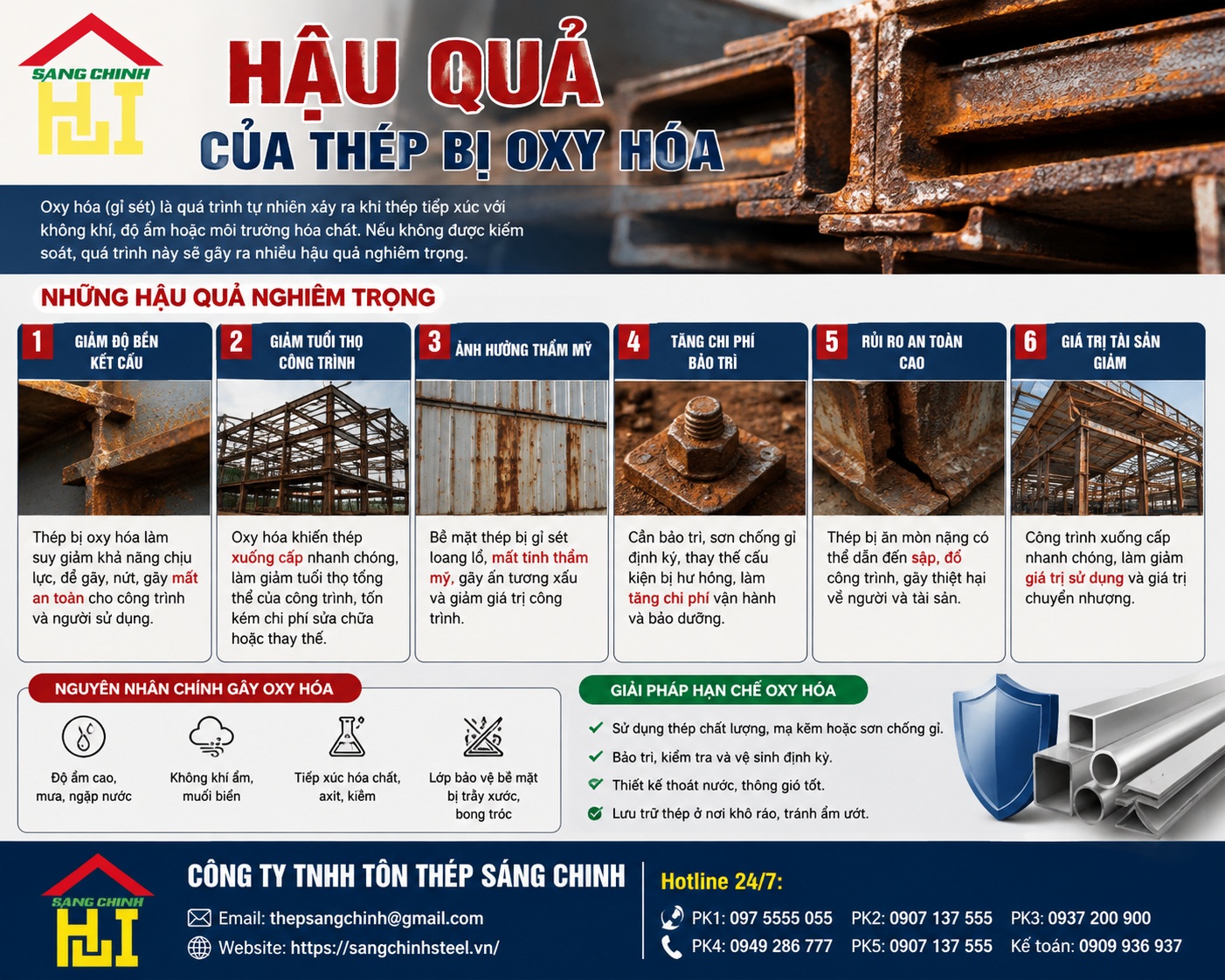 Thép bị oxy hóa