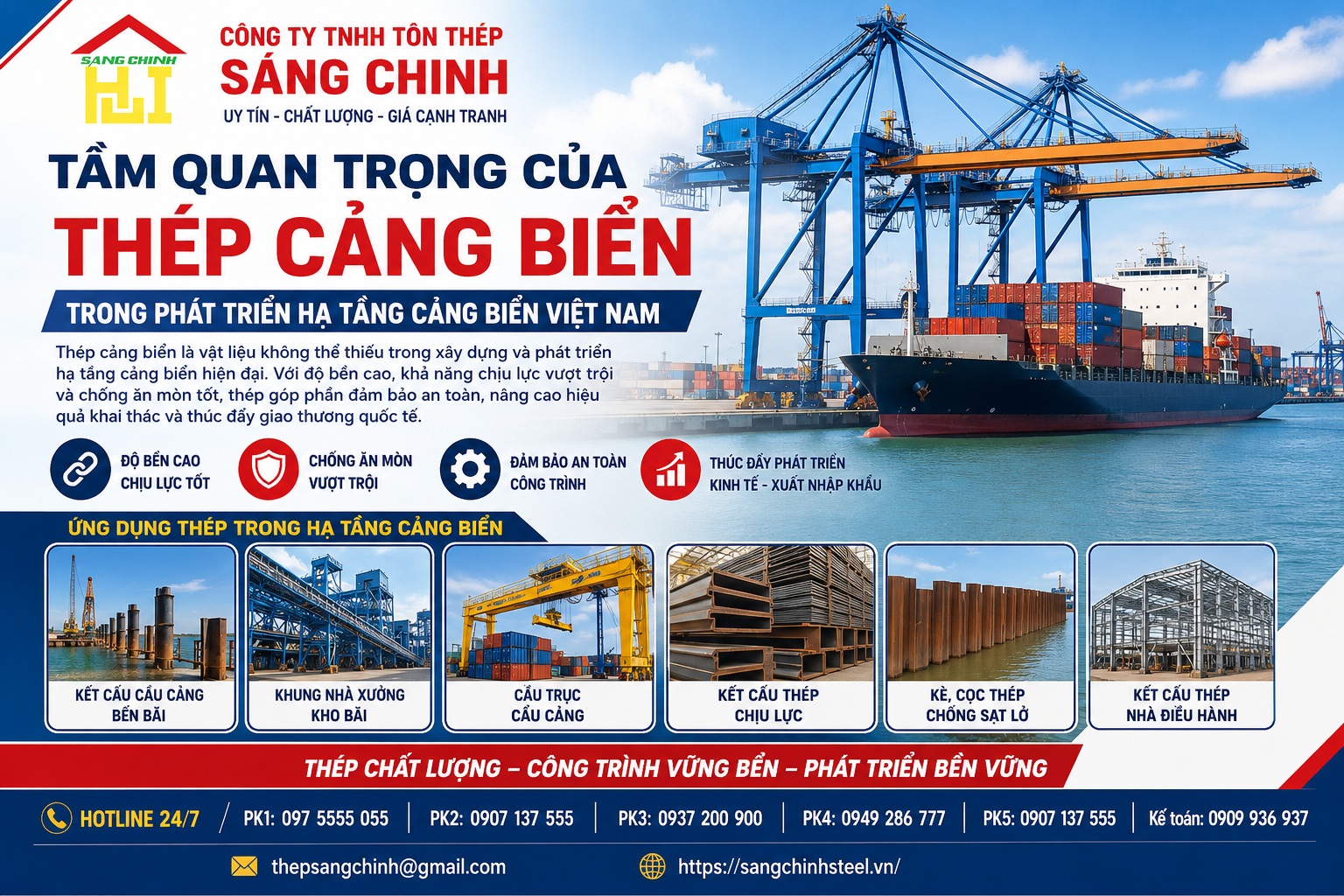 Thép cảng biển