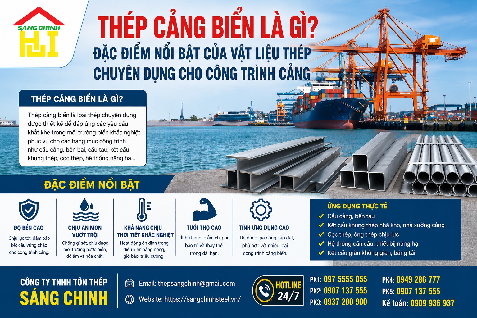 Thép cảng biển