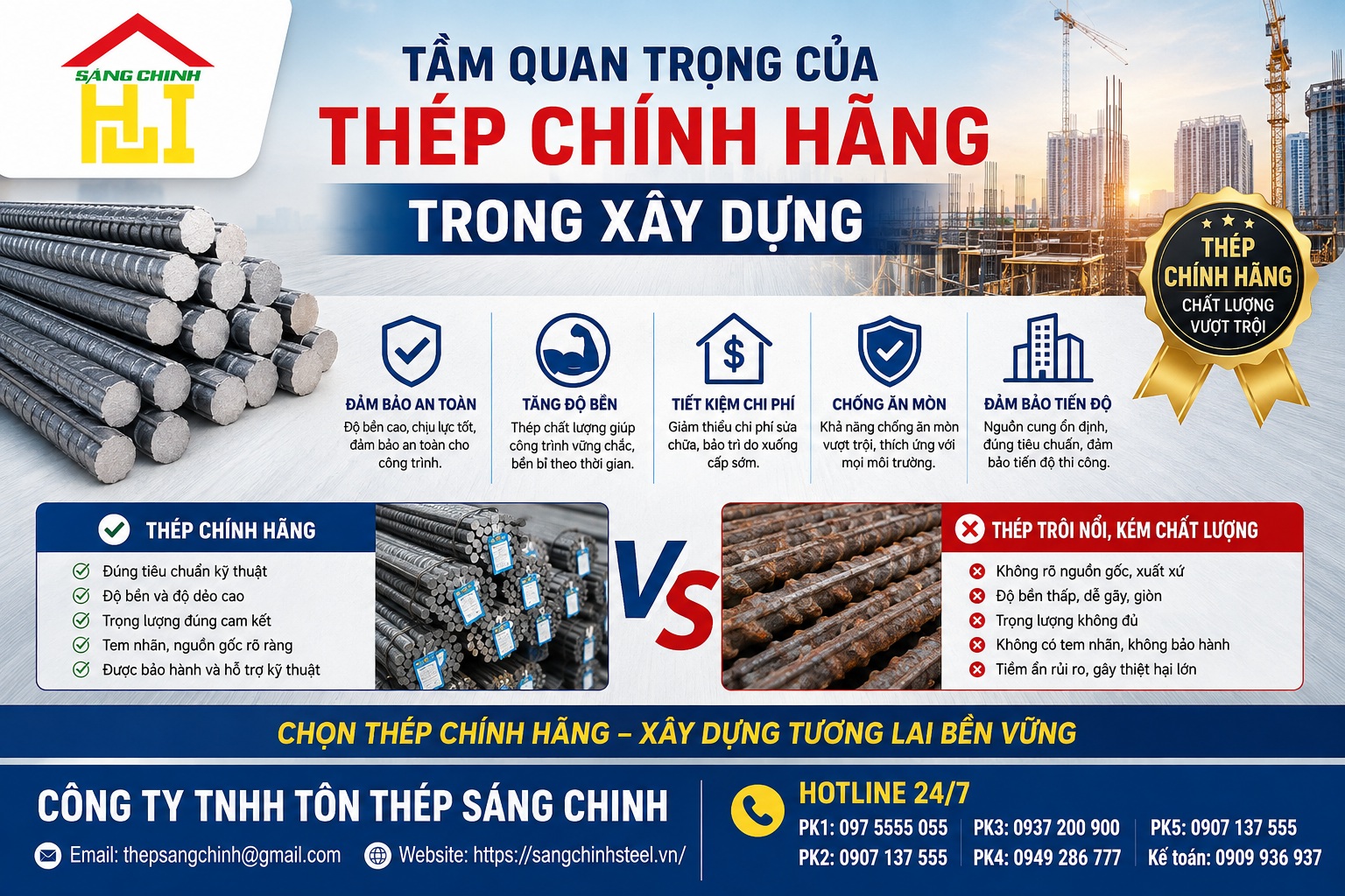 Thép chính hãng