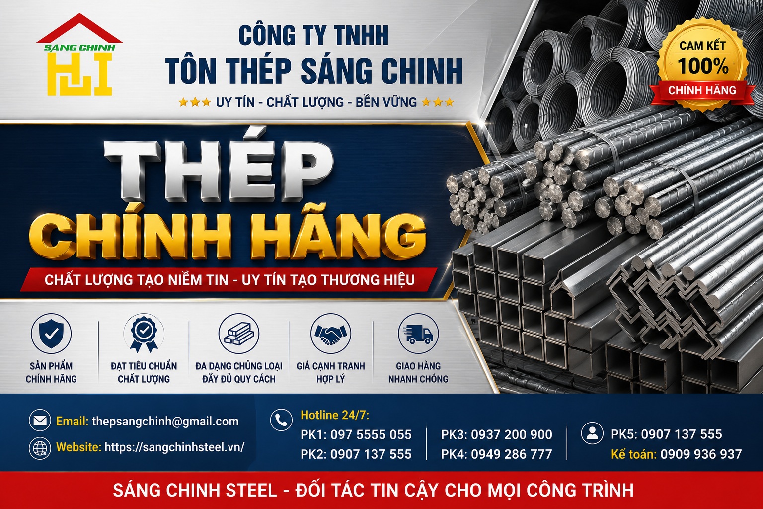 Thép chính hãng