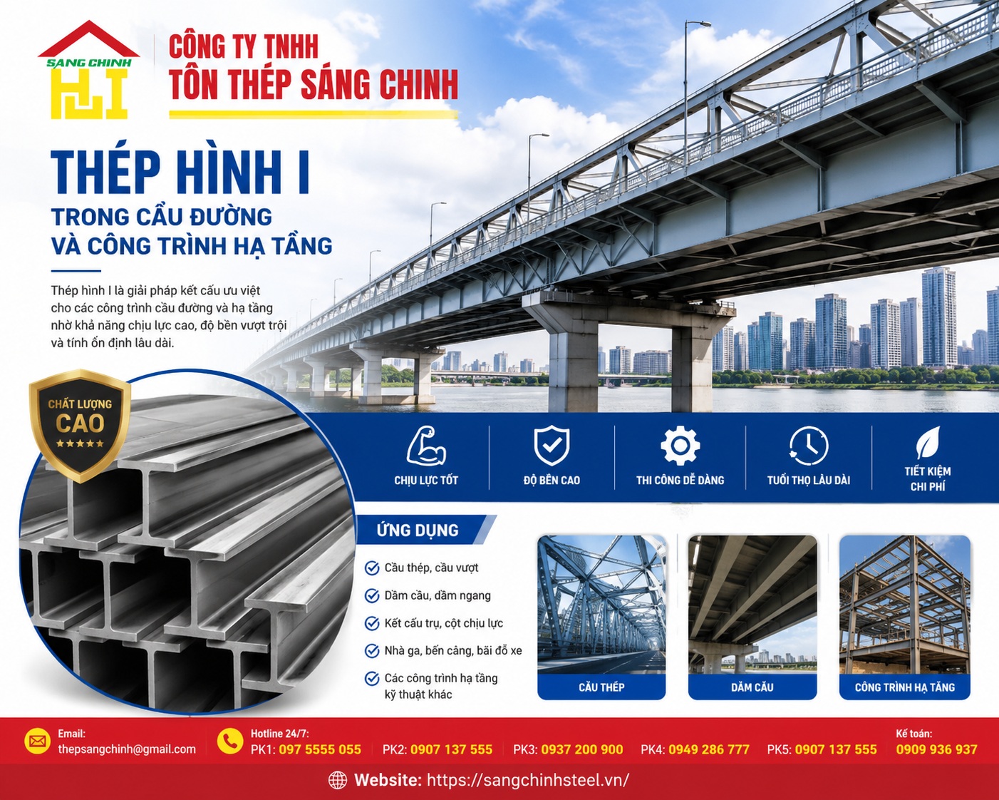 Thép hình I dùng để làm gì?