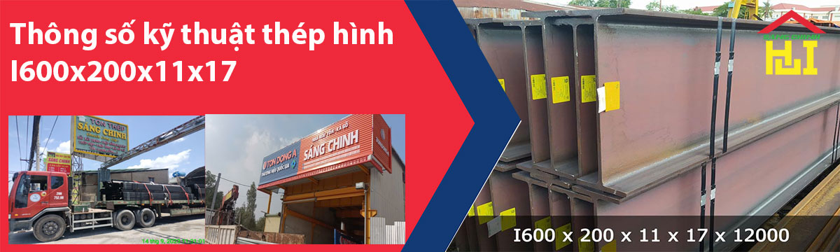 Thông số kỹ thuật thép hình I600x200x11x17