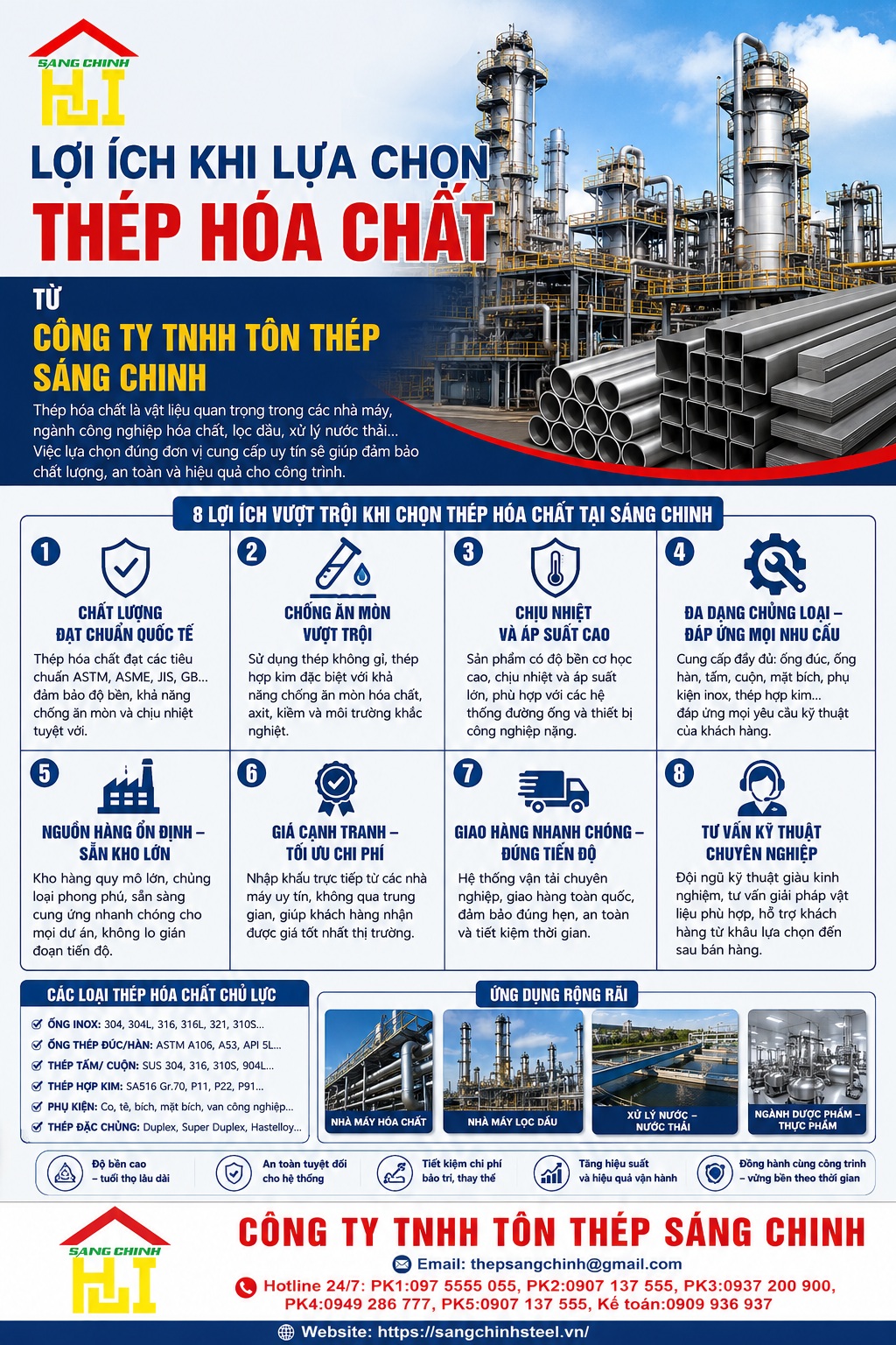 Thép hóa chất