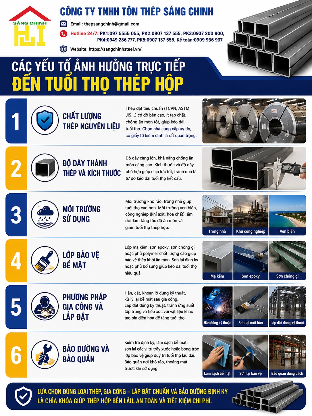 Thép hộp dùng được bao lâu