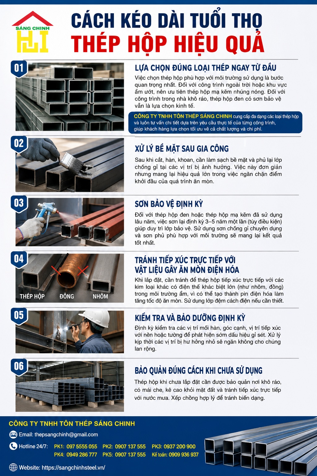 Thép hộp dùng được bao lâu