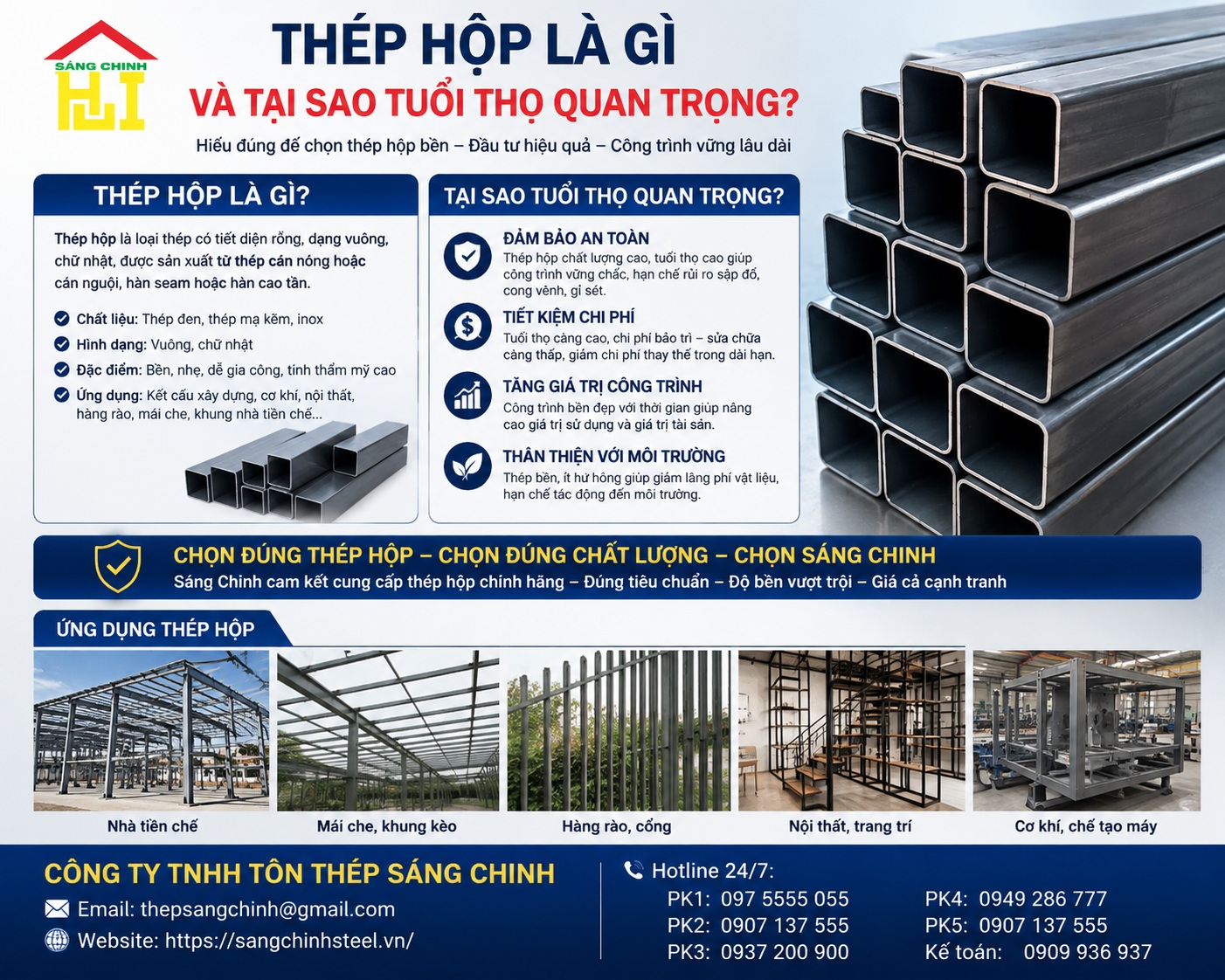 Thép hộp dùng được bao lâu
