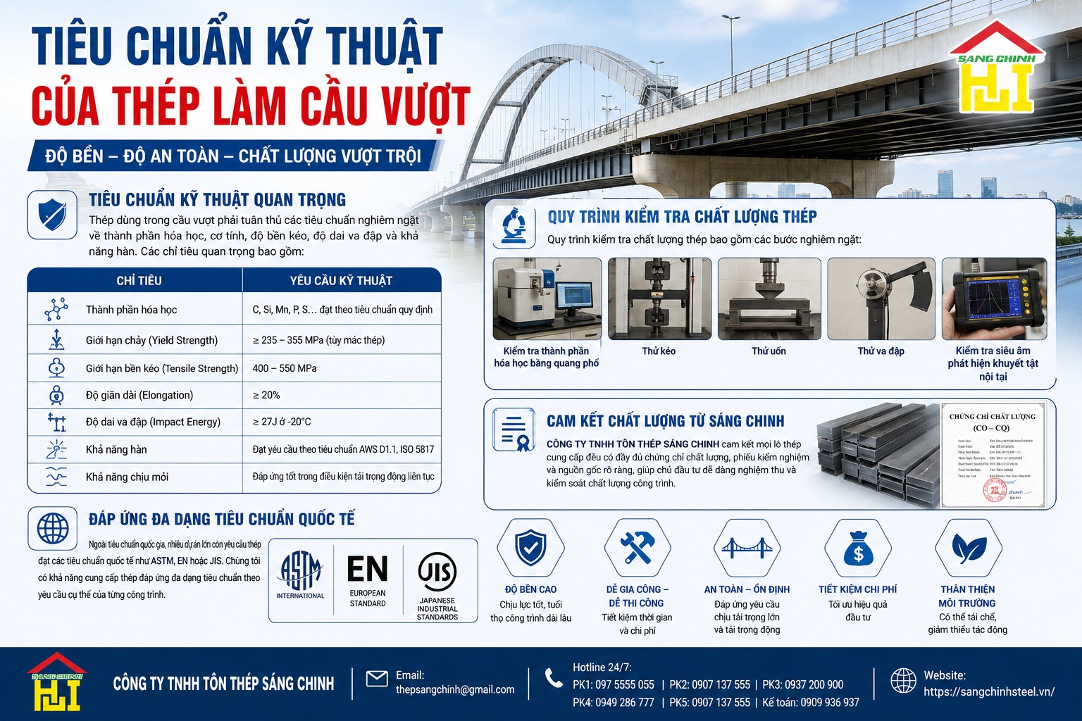 Thép làm cầu vượt