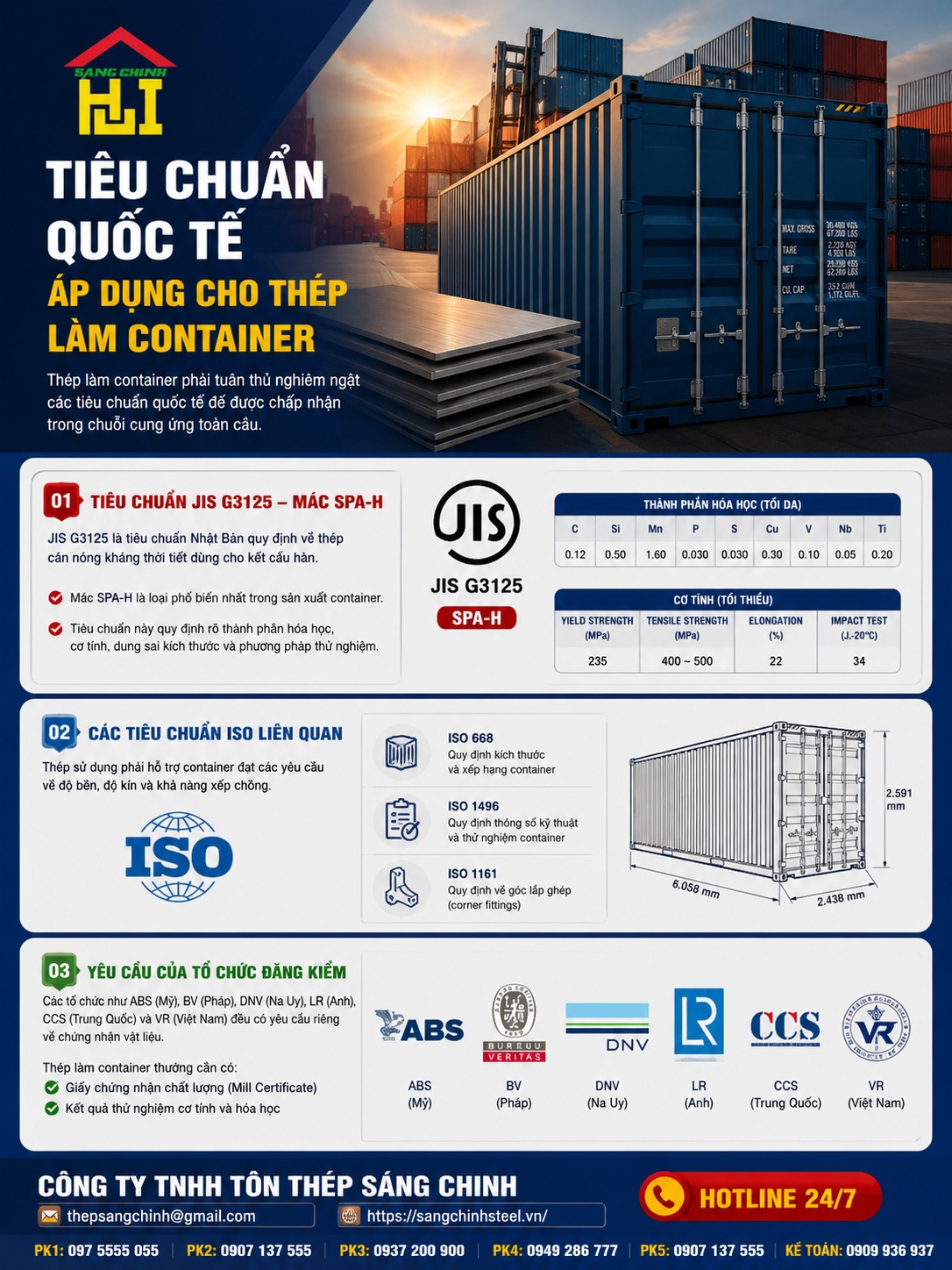Thép làm container