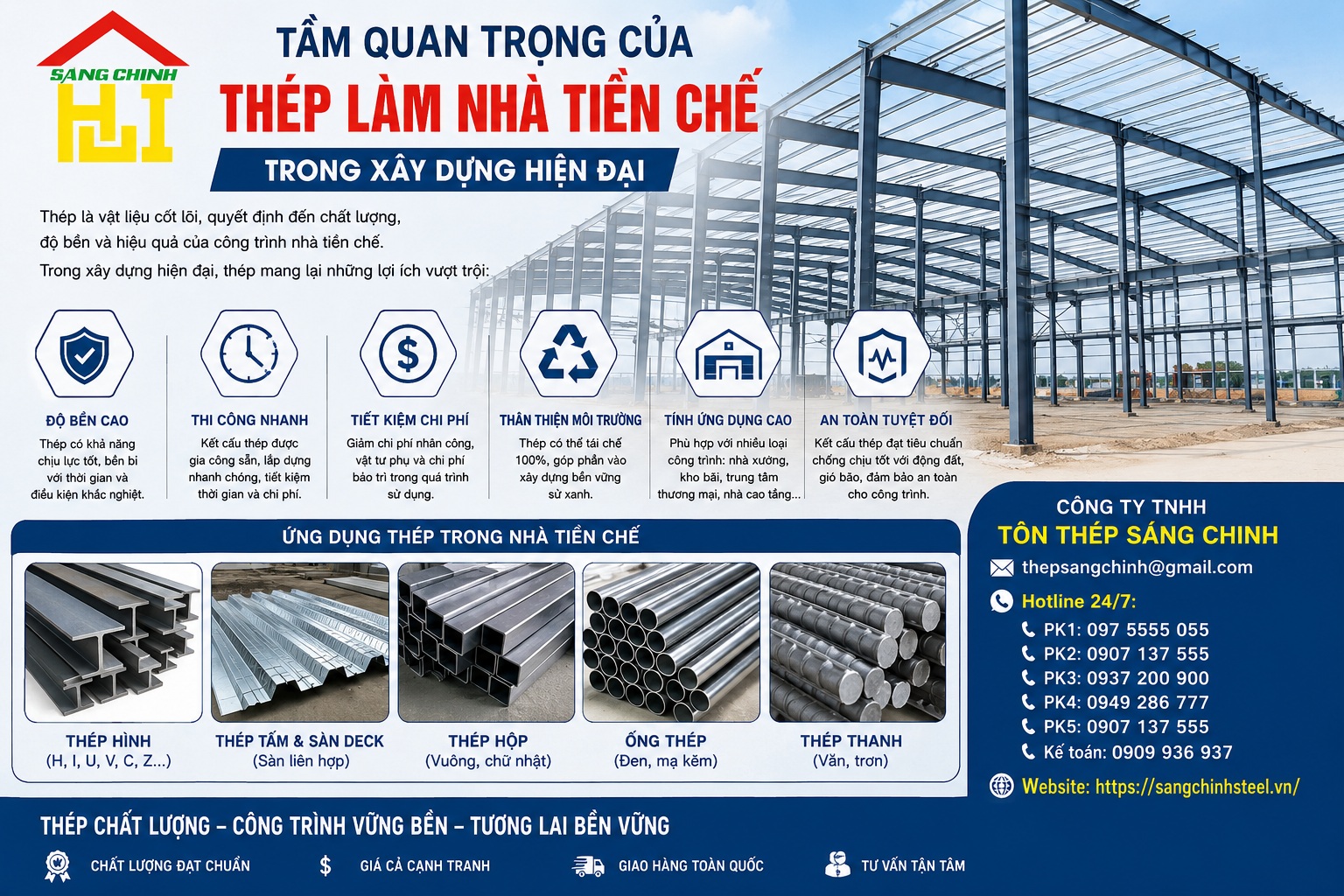 Thép làm nhà tiền chế