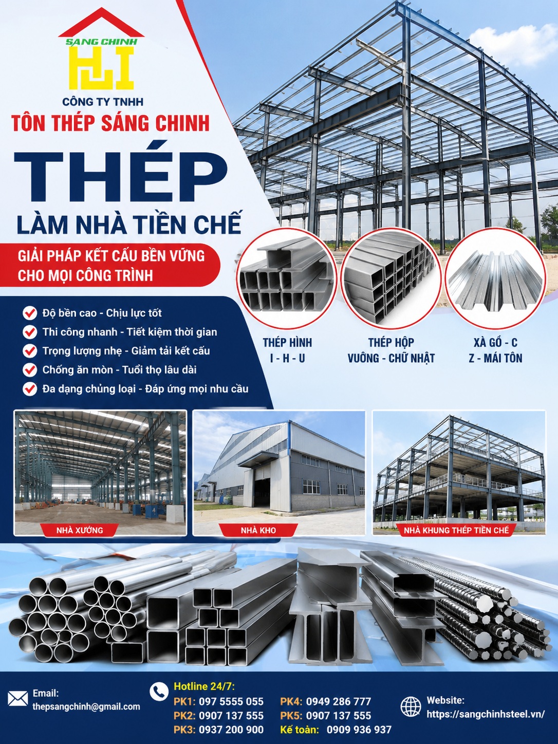 Thép làm nhà tiền chế
