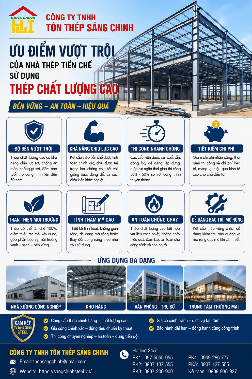 Thép làm nhà tiền chế