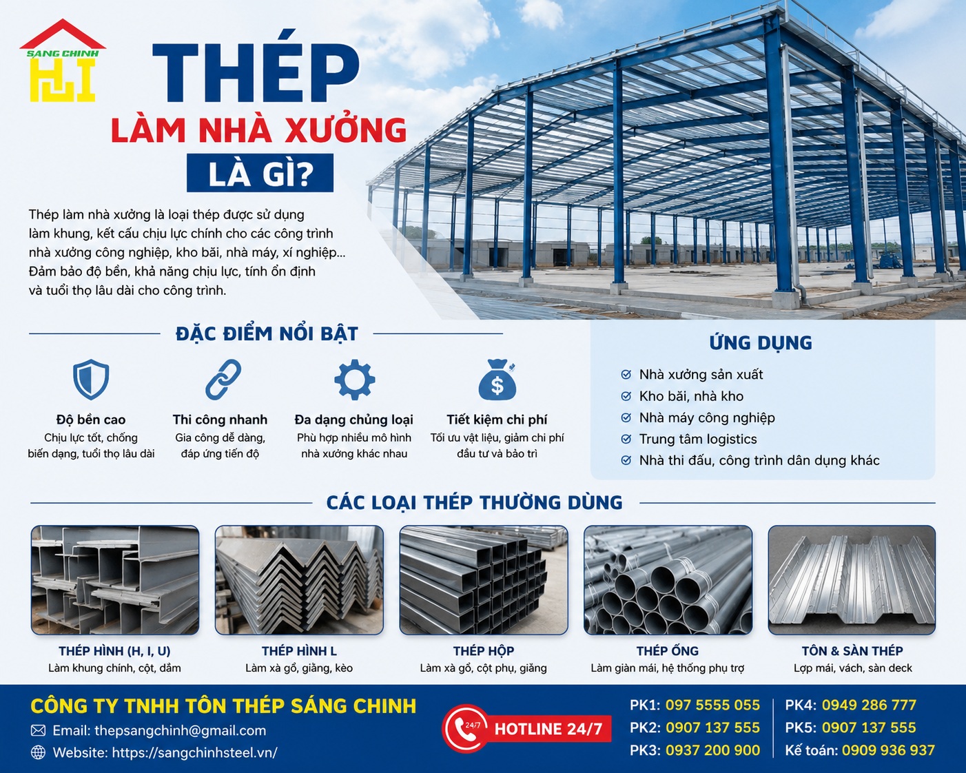 Thép làm nhà xưởng