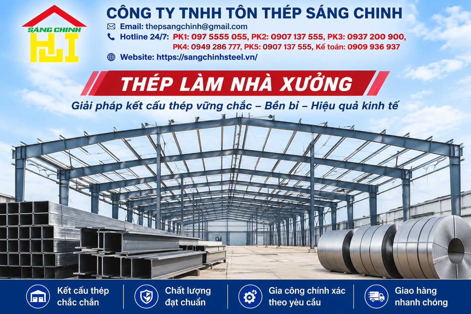 Thép làm nhà xưởng