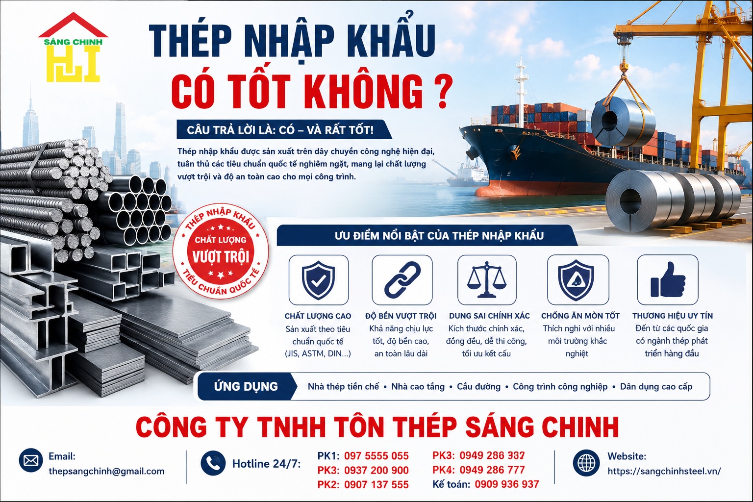 Thép nhập khẩu có tốt không