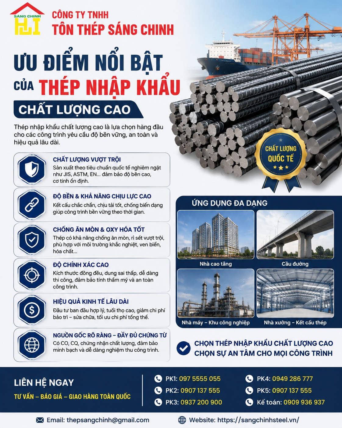 Thép nhập khẩu có tốt không