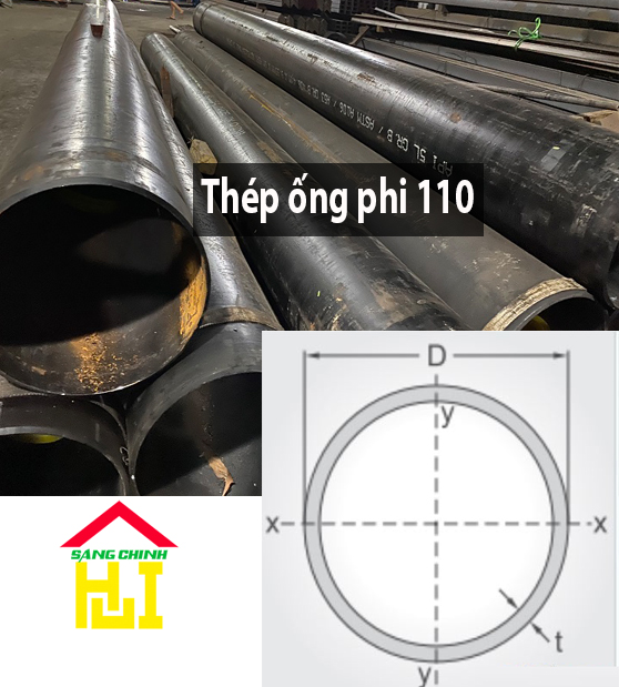 Thép ống phi 110