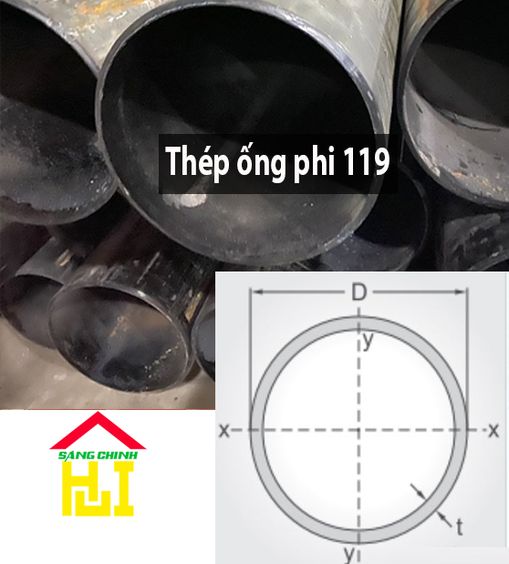 Thép ống phi 119