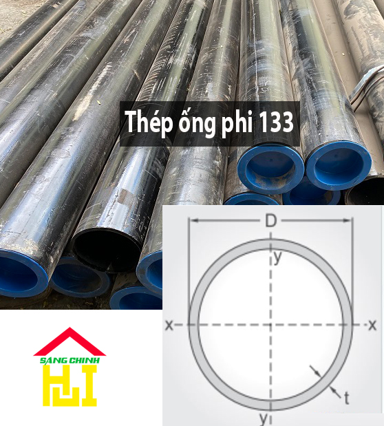 Thép ống phi 133