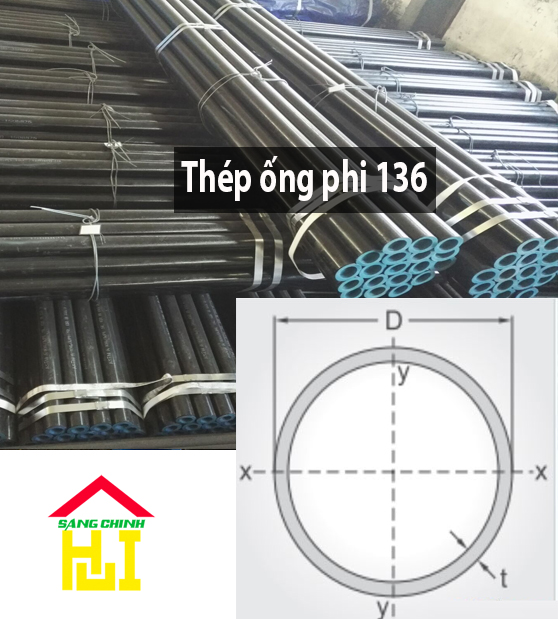 Thép ống phi 136