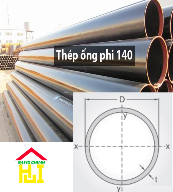 Thép ống phi 140