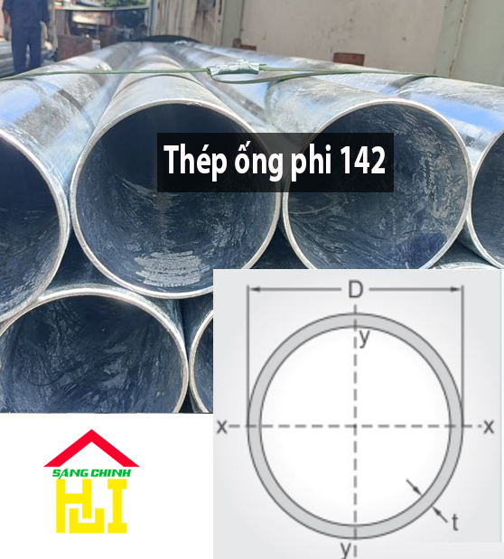 Thép ống phi 142