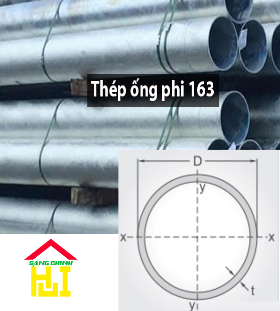 Thép ống phi 163