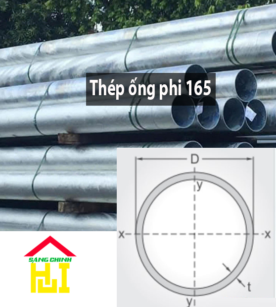 Thép ống phi 165