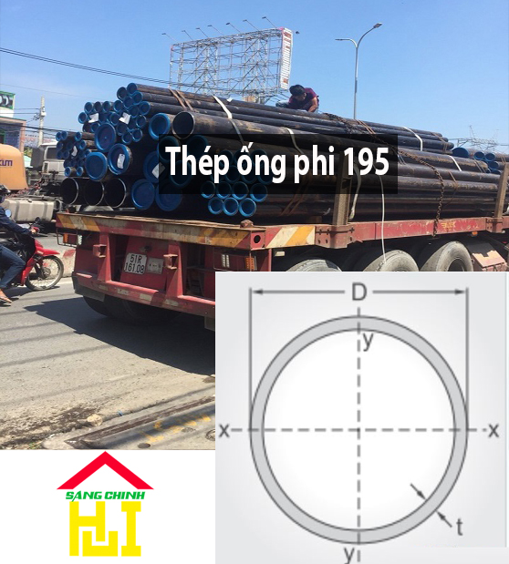 Thép ống phi 195