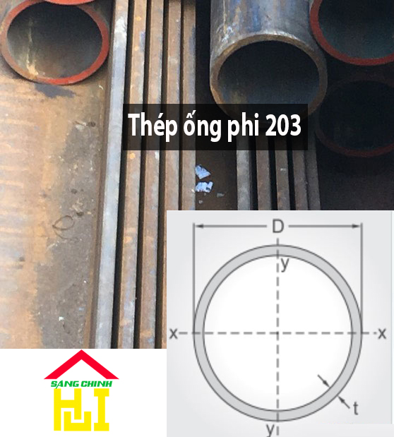 Thép ống phi 203