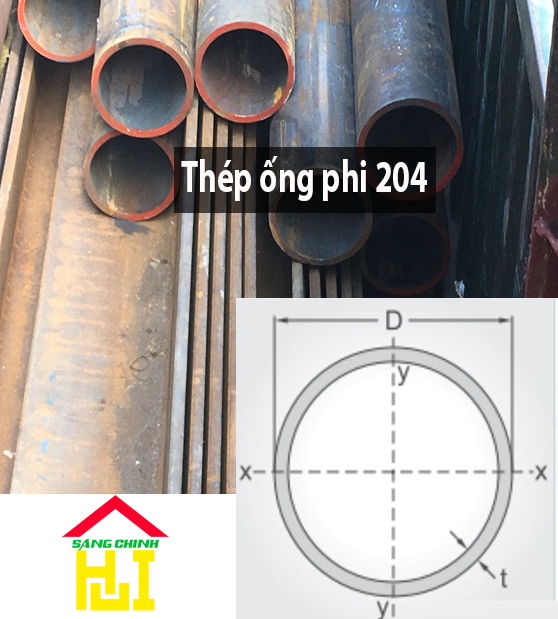 Thép ống phi 204