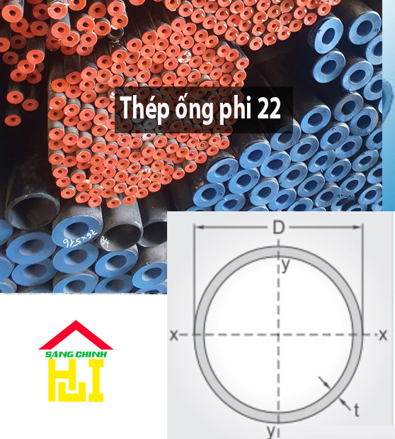 Thép ống phi 22