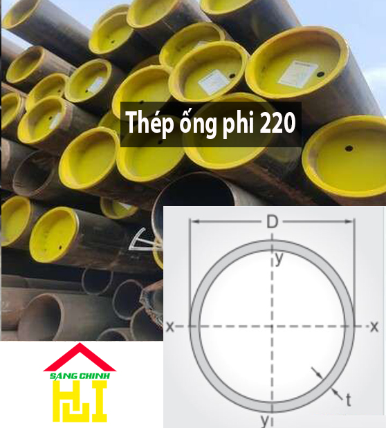 Thép ống phi 220