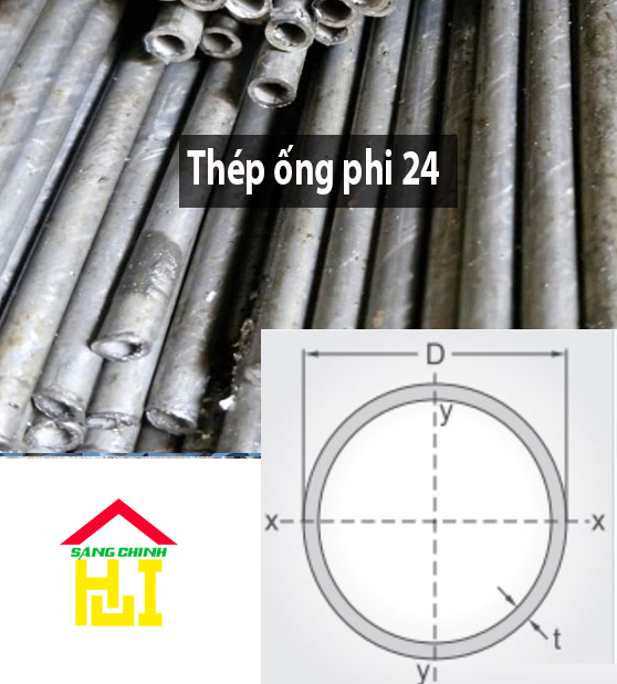 Thép ống phi 24