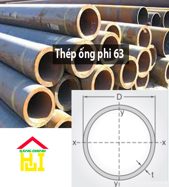 Thép ống phi 63