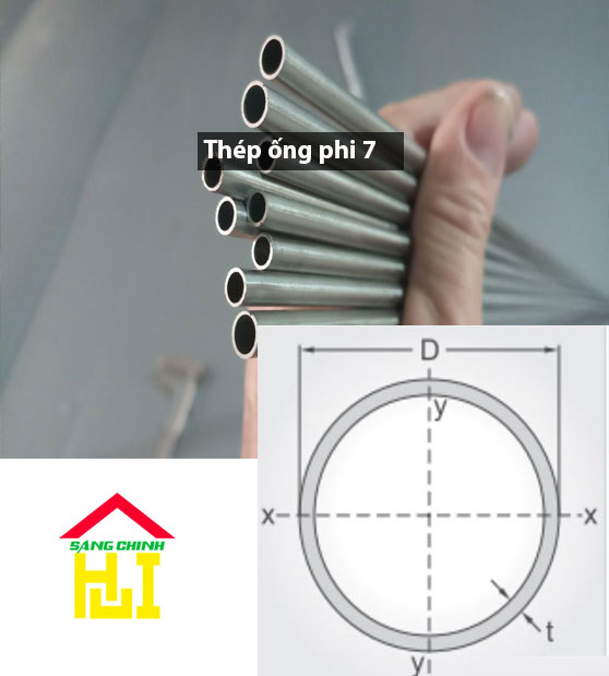 Thép ống phi 7