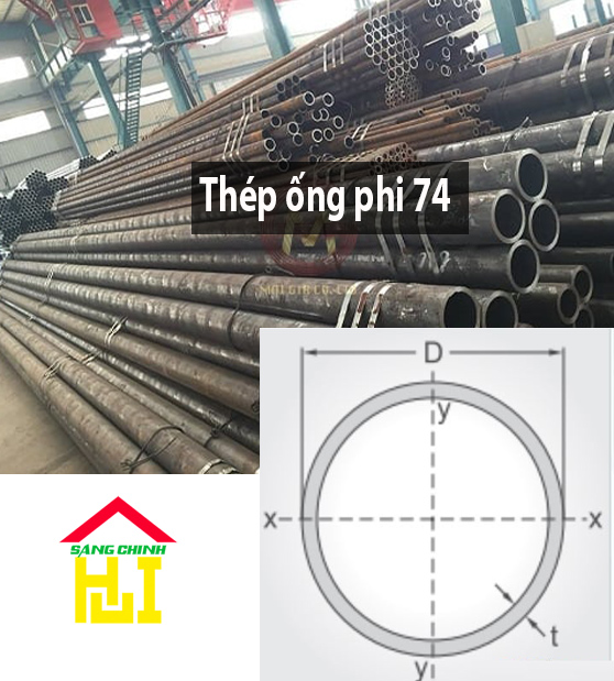Thép ống phi 74