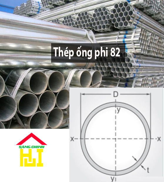 Thép ống phi 82