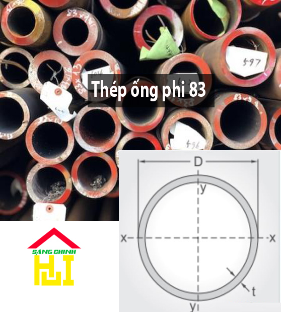 Thép ống phi 83