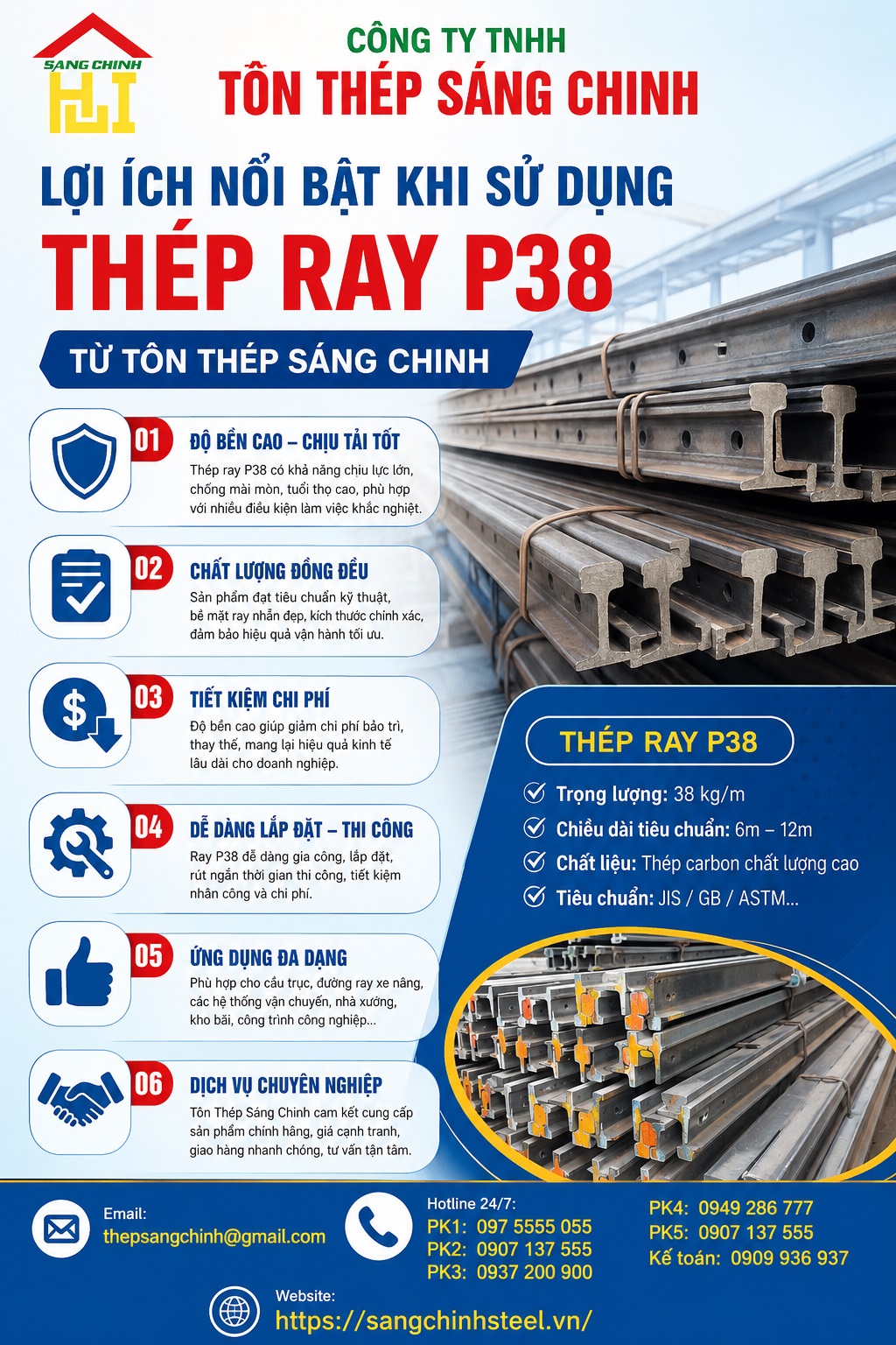 Thép Ray P38