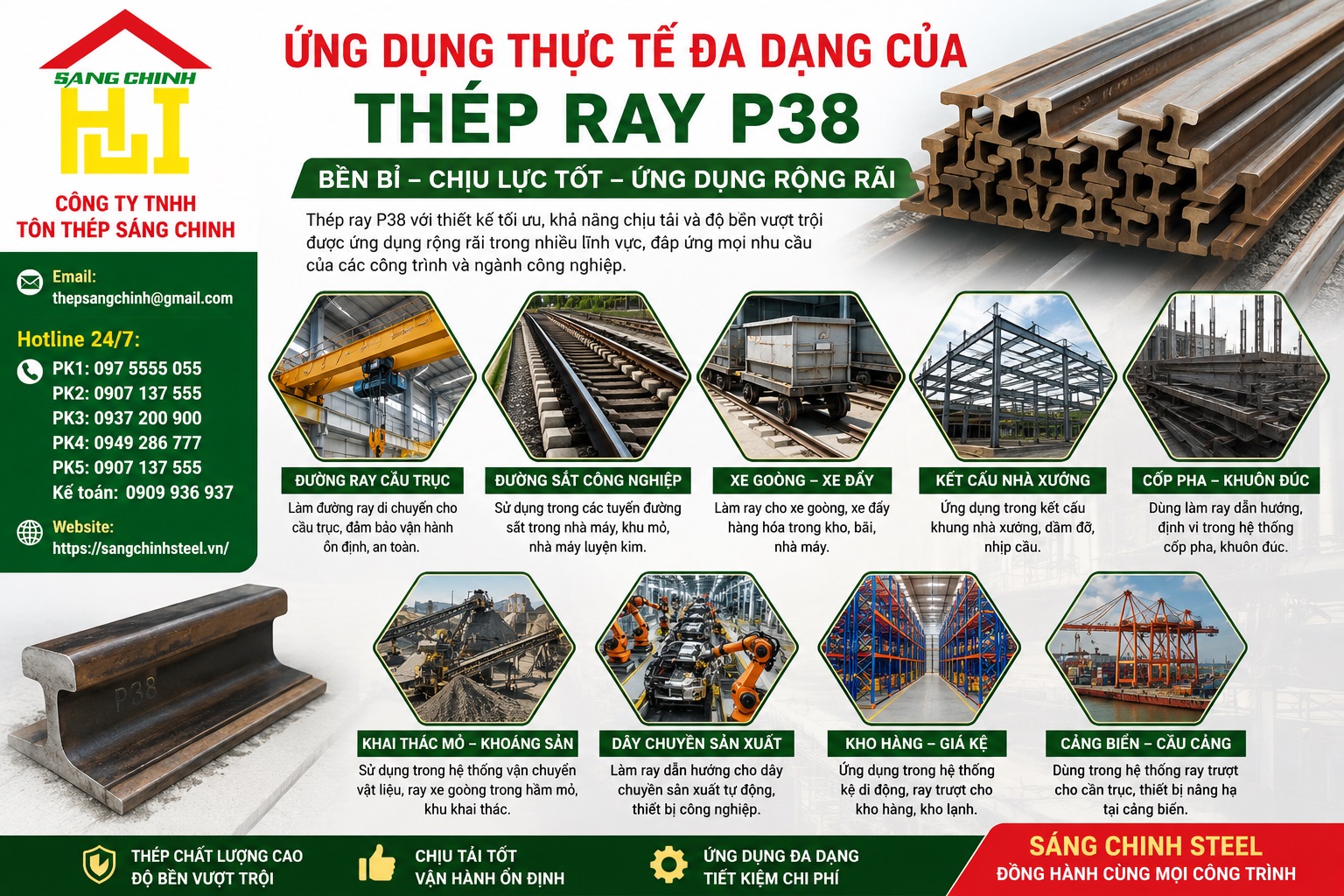 Thép Ray P38