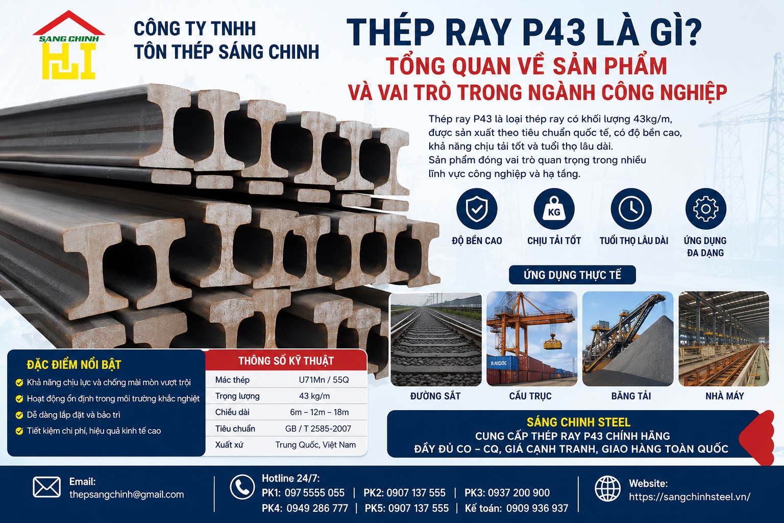 Thép Ray P43