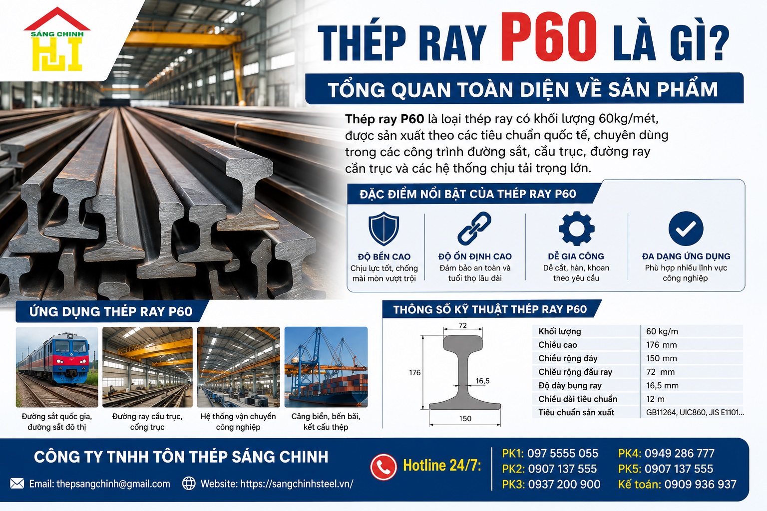 Thép Ray P60