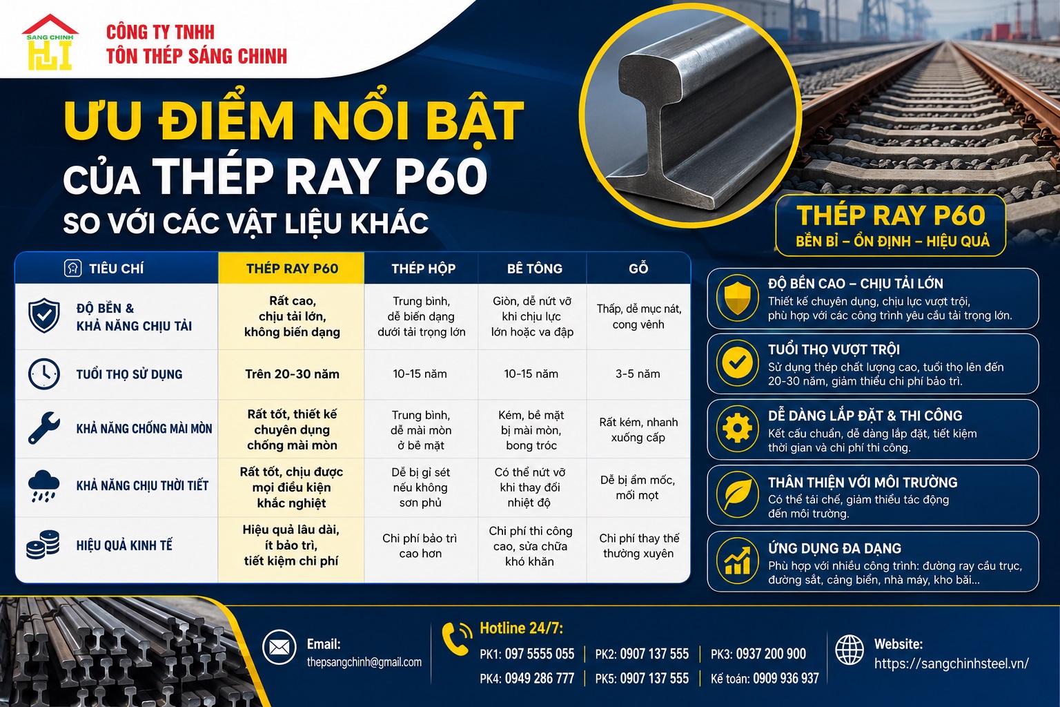 Thép Ray P60