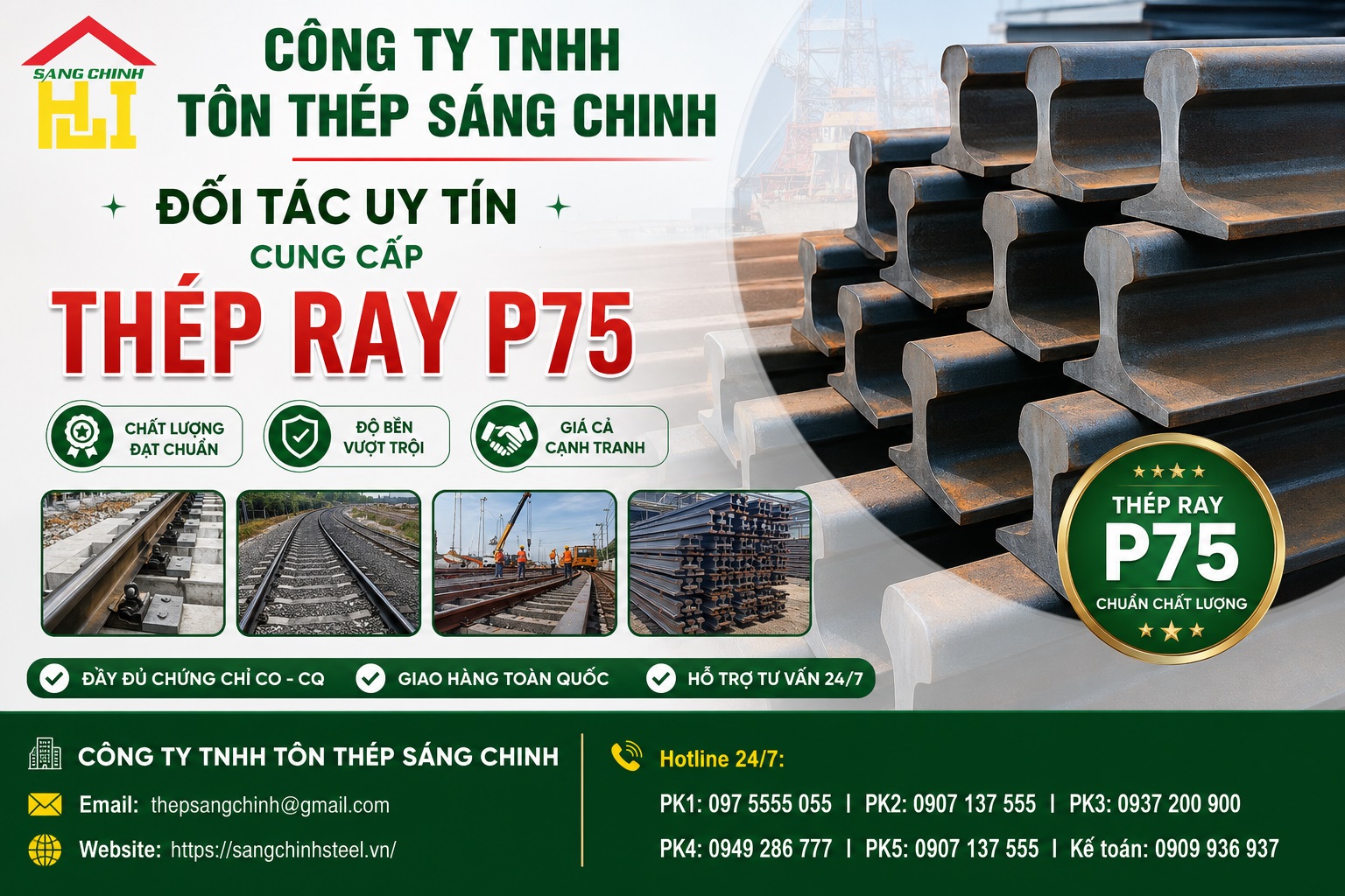 Thép Ray P75