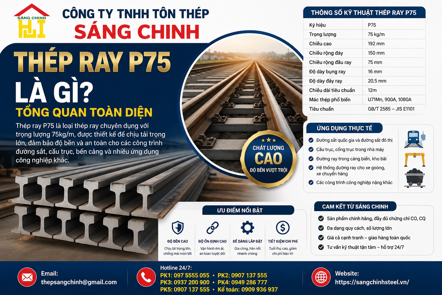 Thép Ray P75