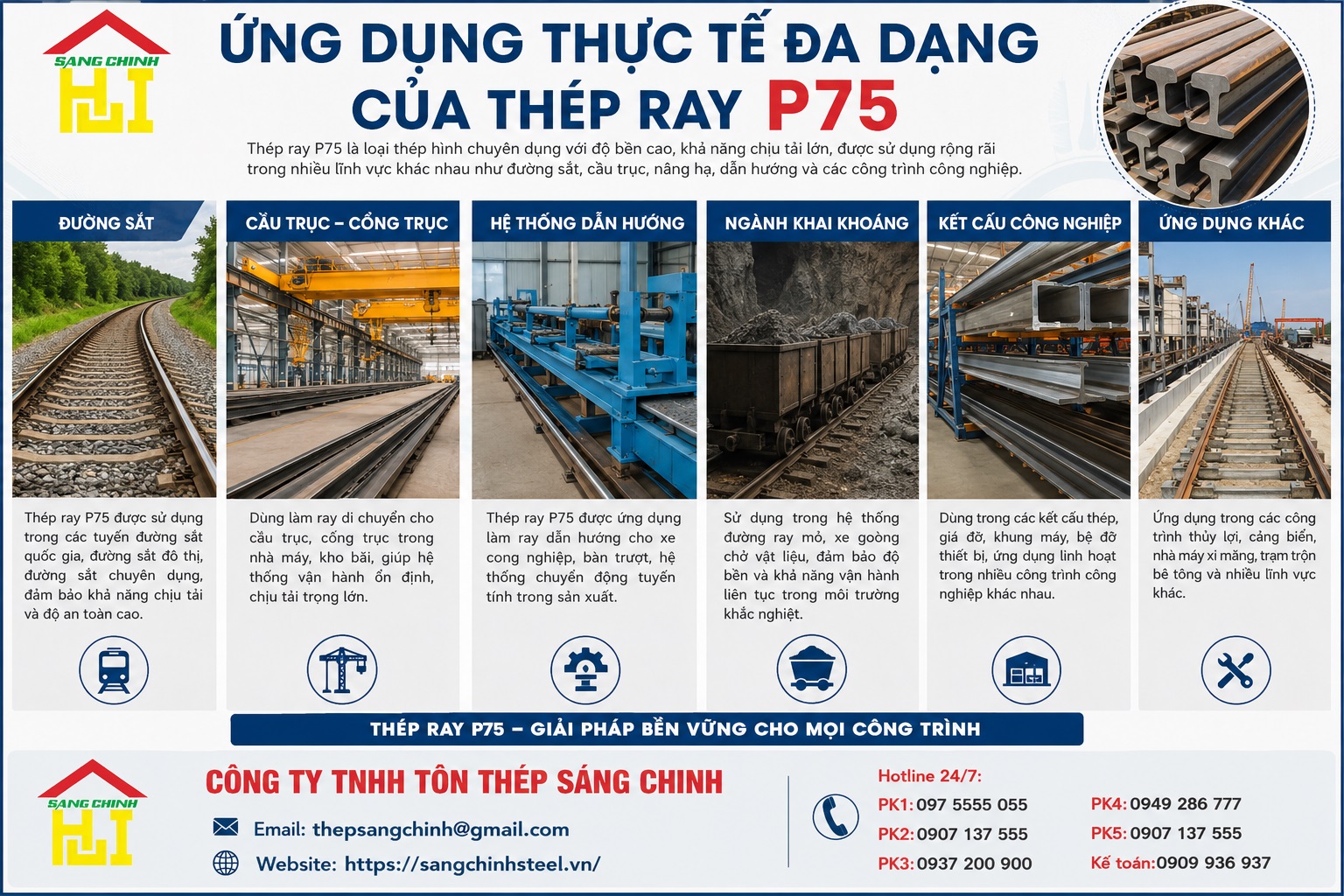 Thép Ray P75