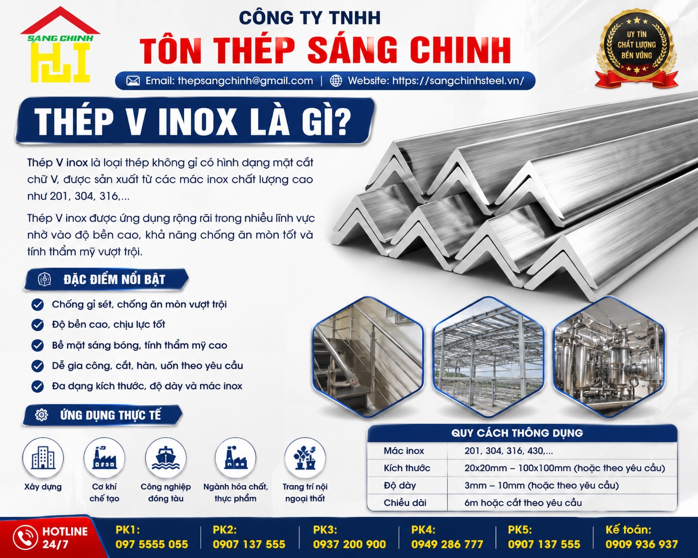 Thép V Inox