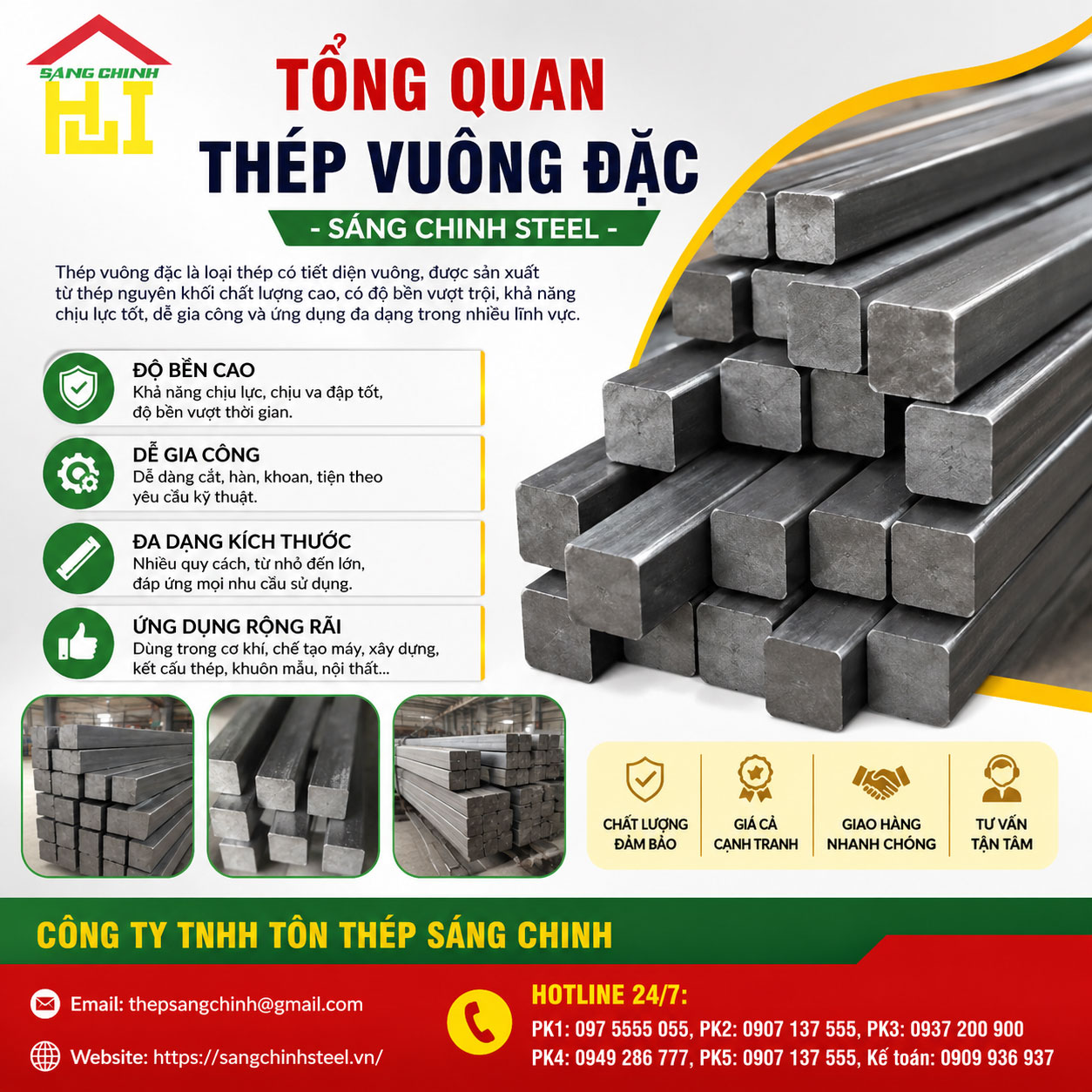 Tổng Quan Thép vuông đặc